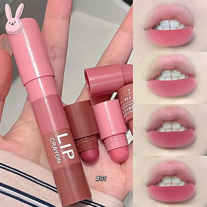 4-en-1 crayon rouge à lèvres mat velours super ours gege de garder le maquillage rose