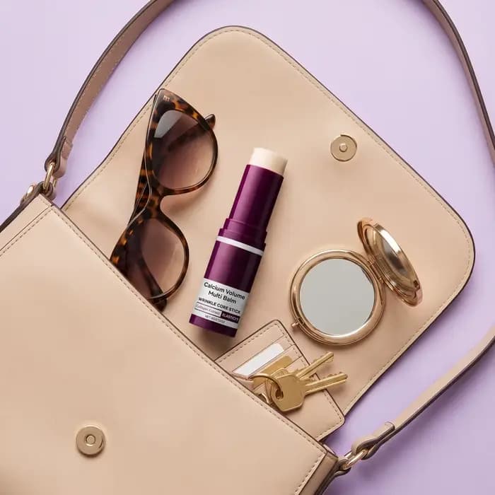 Baume multi-usages hydratant et nourrissant au collagène et au calcium pour les lèvres, les yeux, le visage et le cou – Soin quotidien portable en stick