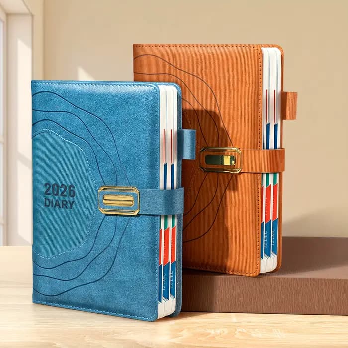 Carnet de planification 2026, bloc-notes, disposition professionnelle, pages audacieuses quotidiennes et couverture rigide renforcée – Design élégant, carnet de planification