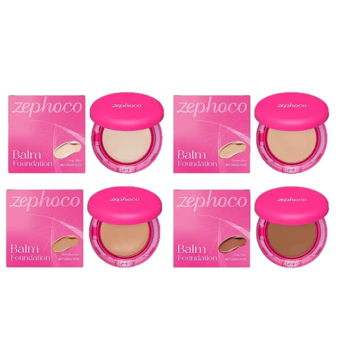 Zephoco baume fond de teint 4 couleurs longue durée contrôle de l'huile déjeunissant mat BB crème