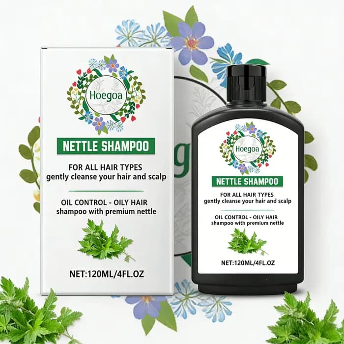Shampoo à l'Ortie Traitement Fortifiant Volumisant Léger Nourrissant en Profondeur Nettoyage du Cuir Chevelu Doux Cheveux Gras pour Tous Types