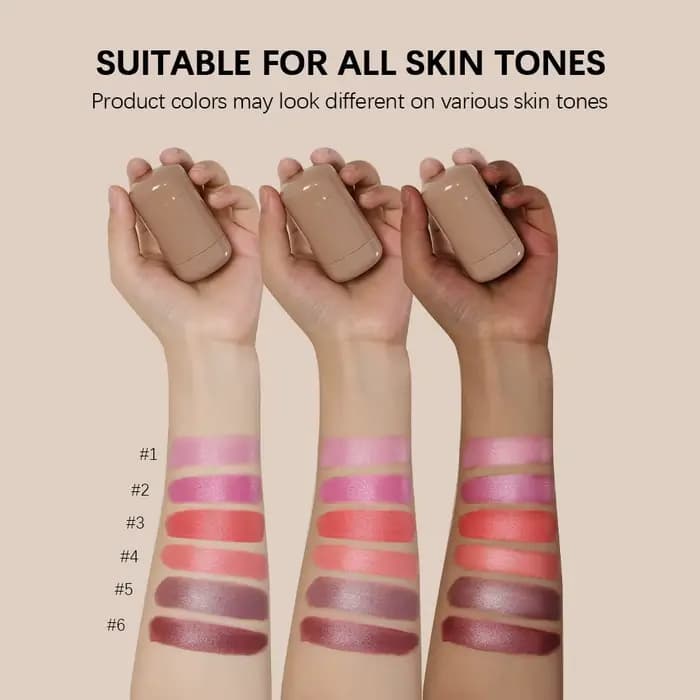 Lakerain 3in1 joue lèvres teinté hydraté Blush bâton imperméable facile couleur Rouge soyeux lisse fard à joues crème mat Contour maquillage
