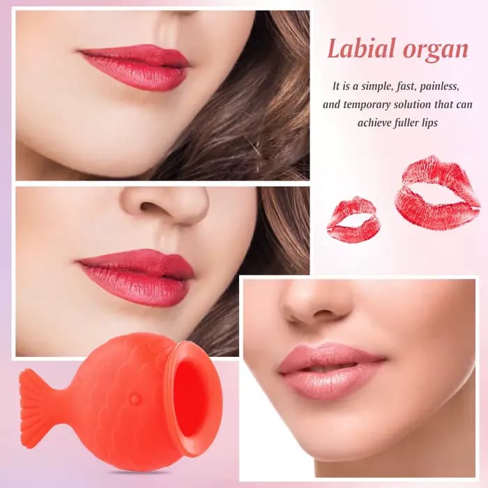 Rehausseur de lèvres en silicone souple en forme de poisson pour un effet repulpant et un volume accru