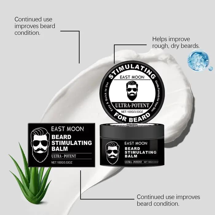 Baume à barbe pour hommes, soins pour le visage et les cheveux, cire de croissance, épaississement, hydratant, nourrissant, crème adoucissante professionnelle pour barbe