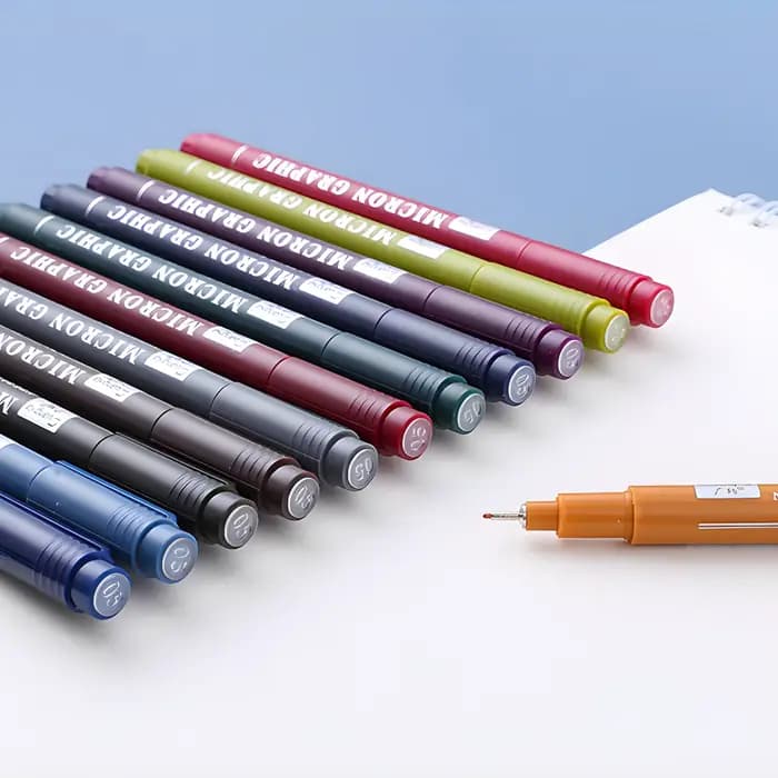 12 couleurs 0.5 Micro, ensemble de stylos à fineliner, stylo à pointe Fine, multi-liner, croquis, Anime, illustration d'artiste/dessin technique