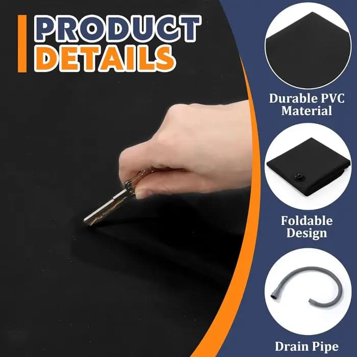 Bac de douche avec drain, base de bain autoportante d'extérieur, base de douche portable, plateau pliable pour camping en plein air, tente, camping-car, randonnée