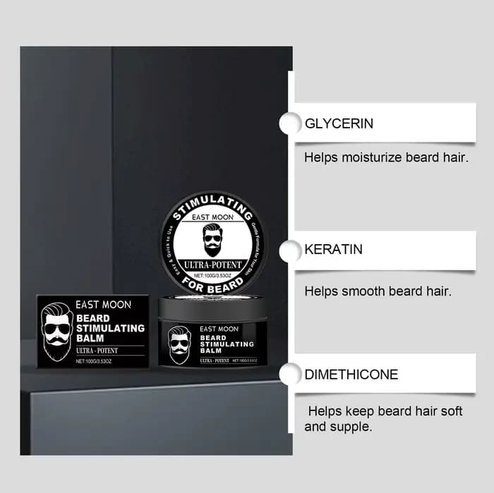 Baume à barbe pour hommes, soins pour le visage et les cheveux, cire de croissance, épaississement, hydratant, nourrissant, crème adoucissante professionnelle pour barbe