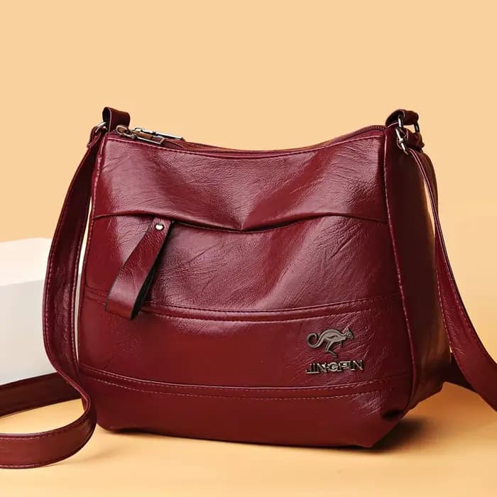 Sac à main asymétrique épaule dénudée en cuir élégant, sac de Shopping, nouvelle mode pour femmes, grain de peau de mouton, beau sac à bandoulière pour dames, 2024