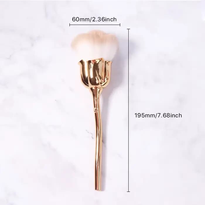 Brosse de manucure en forme de rose avec brosse à ongles, accessoires d'art, outil populaire, rond, maquillage, polissage, dépoussiérage