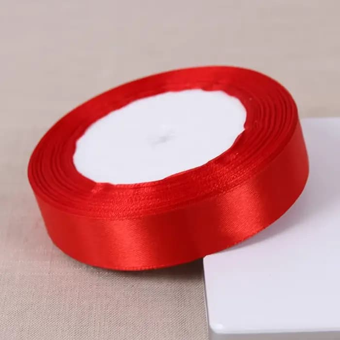 Rubans en Satin rouge, noël, Halloween, mariage, fête d'anniversaire, emballage cadeau, bricolage, matériel artisanal de couture, accessoires de Scrapbooking