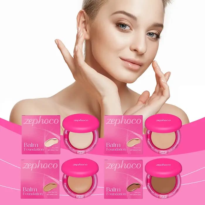 Zephoco baume fond de teint 4 couleurs longue durée contrôle de l'huile déjeunissant mat BB crème