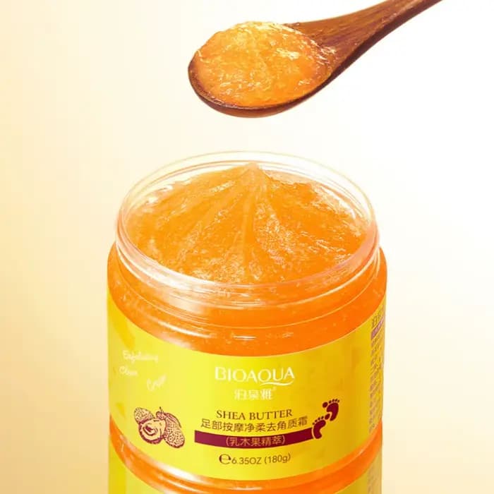 Crème exfoliante pour massage des pieds, masse en douceur la peau, nettoie en profondeur la saleté et exfolie, aide à améliorer la texture rugueuse de la peau, laissant les pieds propres, doux, lisses