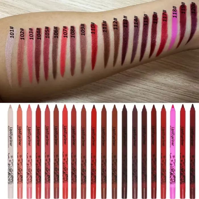 Crayon à lèvres mince 20 couleurs