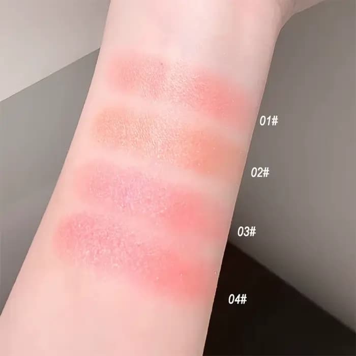 Poudre de blush rose gaufrée