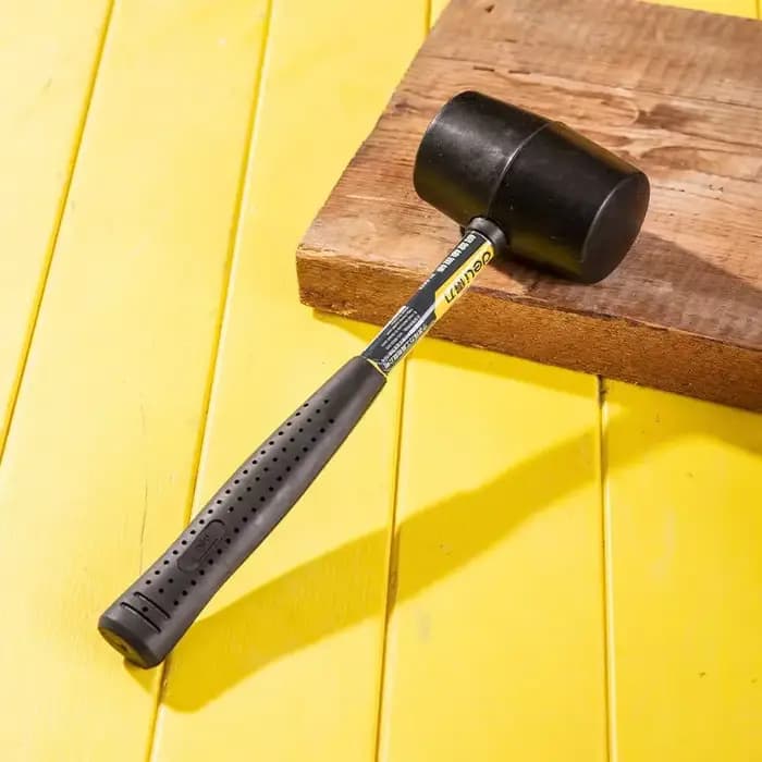 Marteau en caoutchouc durable avec tête en caoutchouc pour le camping, les travaux de pose de revêtements de sol, les piquets de tente, la menuiserie, les tâches de frappe douce sans endommager