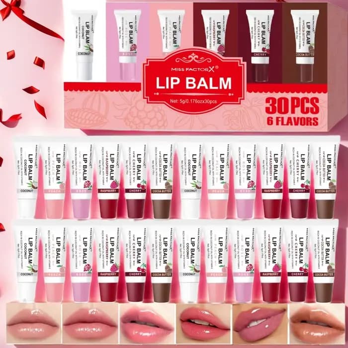 30 pièces MISS FACTORX Rouge à lèvres infusé à l'acide hyaluronique et au collagène - Coloration