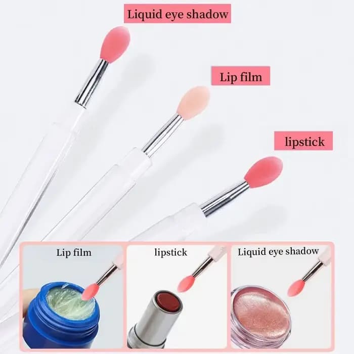 Brosse à lèvres en Silicone avec couvercle