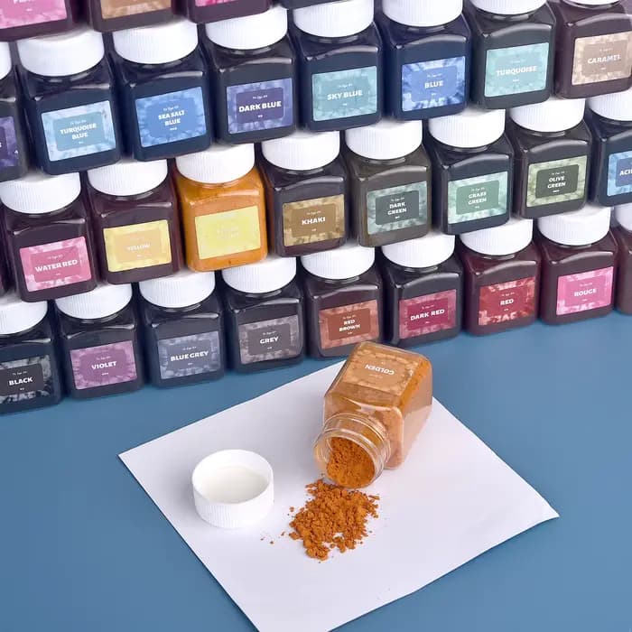 50ml Textile tissu colorant poudre teinture pour vêtements rénovation coloration rénovation lin jean coton jean cravate teinture bricolage