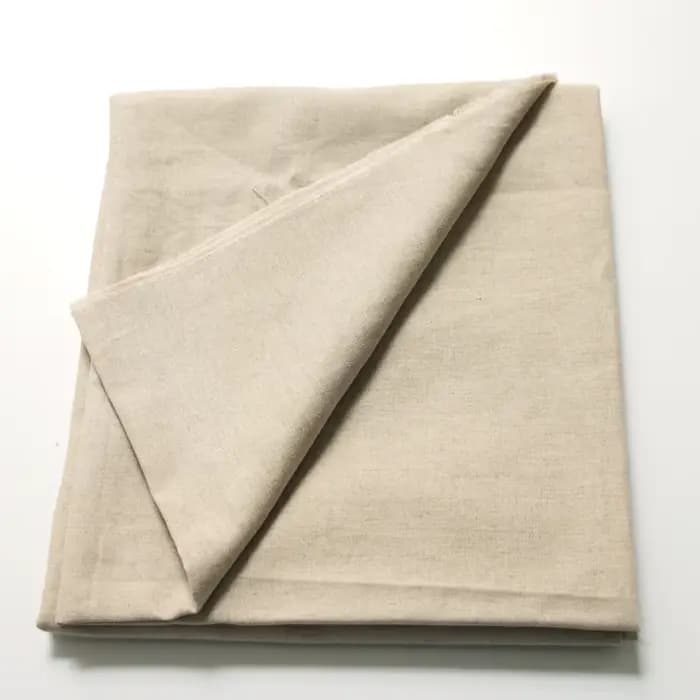 Tissu en coton et lin naturel 50 cm x 140 cm pour la couture, la broderie et les projets de peinture DIY