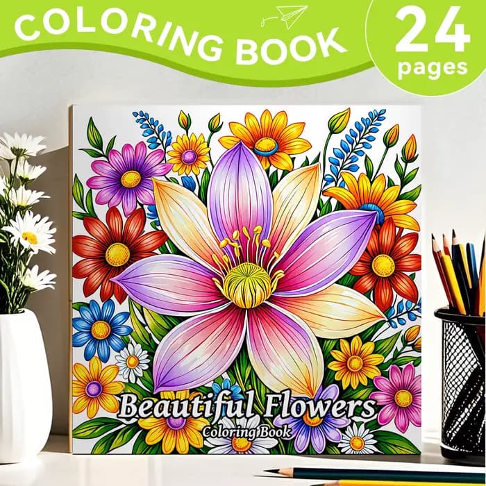 Livre de coloriage artistique pour adultes, motifs floraux relaxants, dessin de graffitis, soulagement du stress, temps libre, parfait pour un cadeau d'anniversaire