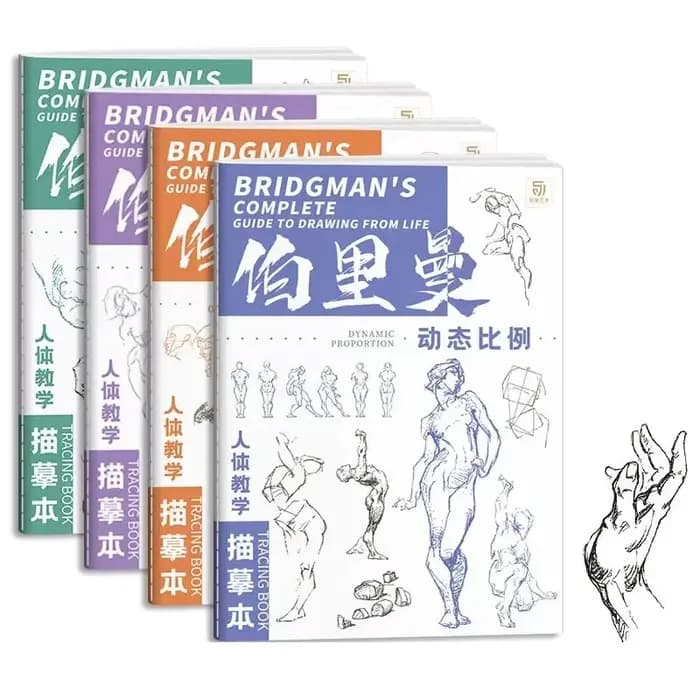 Guide complet de Bridgman pour dessiner de la vie, croquis de traçage, tutoriel peint à la main, livre de pratique de copie, livres de pratique de brouillon
