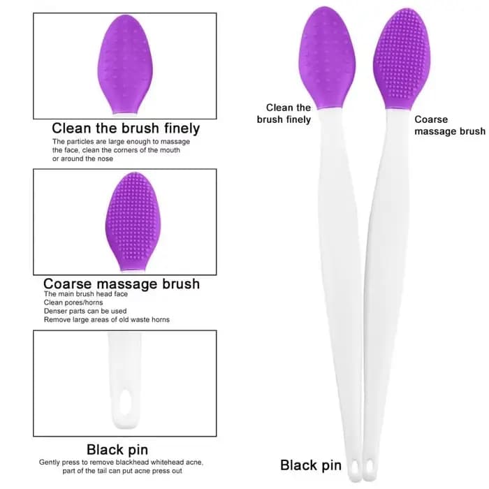 Brosse à lèvres exfoliante en silicone