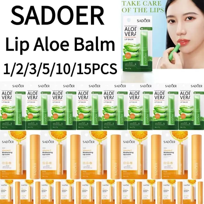 SADOER 1-15 pièces baume à l'aloe pour les lèvres nourrissant hydratant