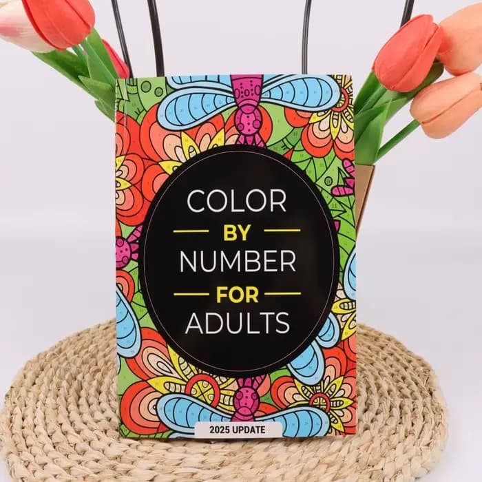 Livre de coloriage par numéros pour adultes, 80 pages, pour soulager l'anxiété et le stress, avec des motifs uniques, pour hommes, femmes et adolescents