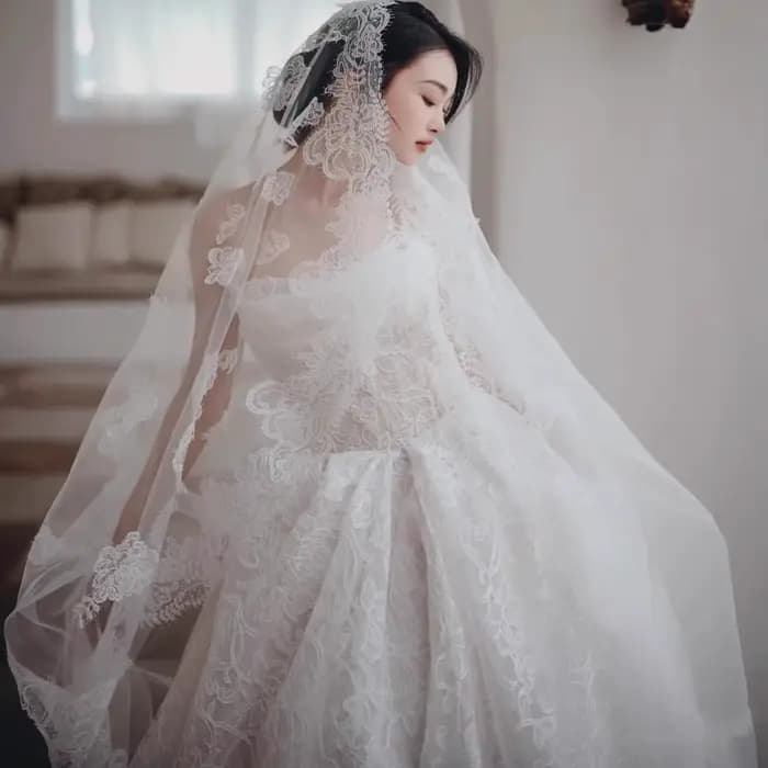 Fil de poisson voile, voile évidé, robe de mariée, robe de soirée, accessoires en dentelle faits à la main