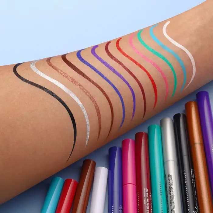 Eyeliner liquide rouge violet 12 couleurs