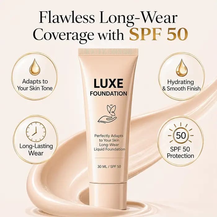 Fond de teint liquide changeant de couleur Luxe – Base de maquillage intelligente adaptative au