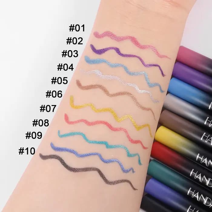 Stylo Eyeliner liquide métallique or violet