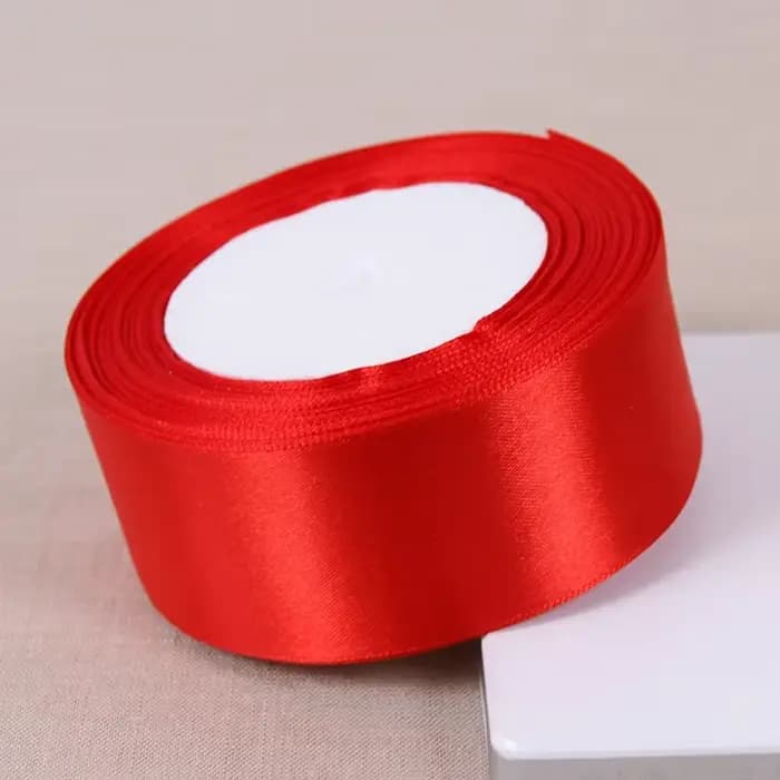 Rubans en Satin rouge, noël, Halloween, mariage, fête d'anniversaire, emballage cadeau, bricolage, matériel artisanal de couture, accessoires de Scrapbooking