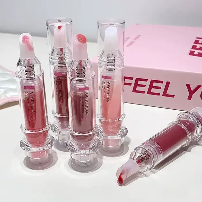 Gloss à lèvres repulpant hydratant effet verre, non collant, teinte nude rose
