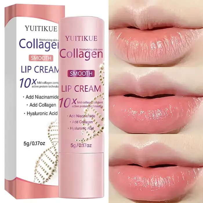 YUITIKUE Crème pour les lèvres au collagène 10X - Acide hyaluronique et niacinamide