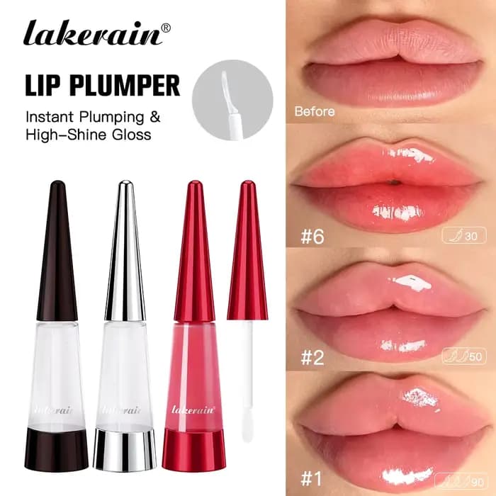 Lakerain lèvres plus dodues hydratation profonde nutrition longue durée haute brillance brillant finition volumineuse
