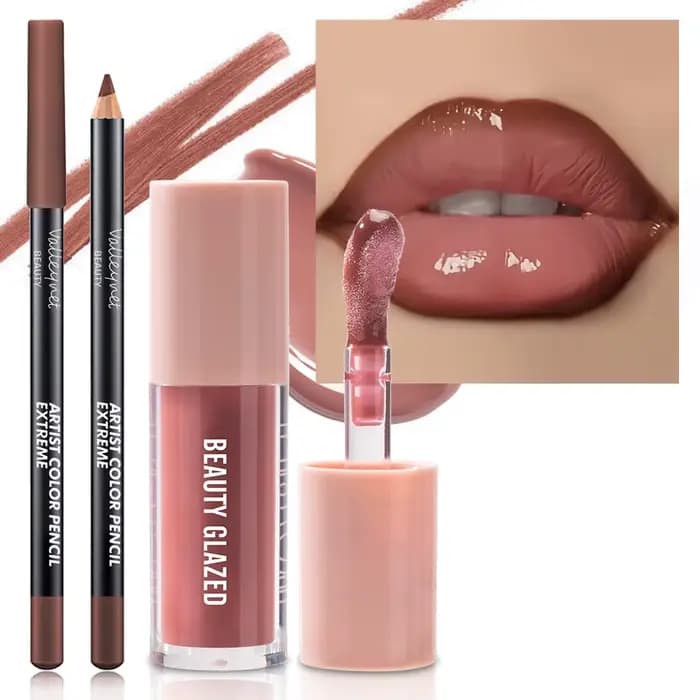 Maquillage pour les lèvres Texture velours 2 pièces/ensemble