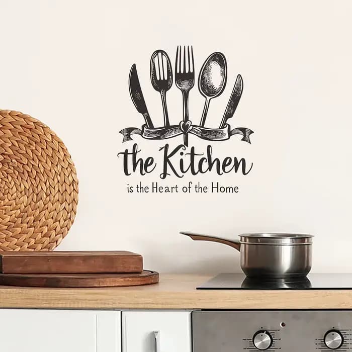 Autocollant de décoration murale de cuisine, citations de cuisine, sparadrap muraux de cuisine, Art floral, autocollants muraux amovibles en vinyle pour bricolage