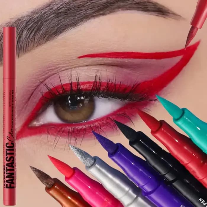 Eyeliner liquide rouge violet 12 couleurs