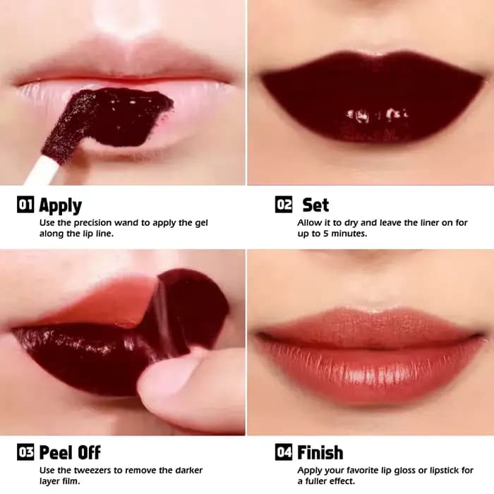 Teinte pour les lèvres rose rouge