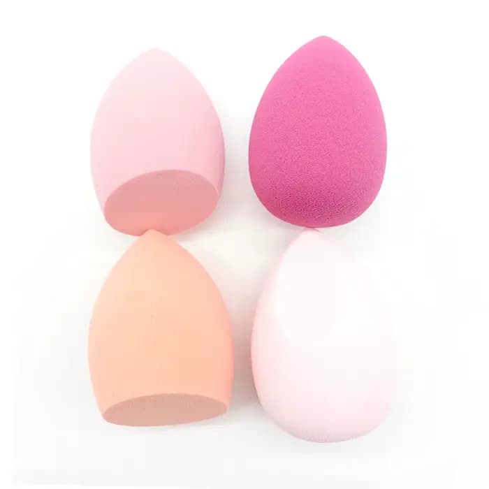 4 pièces maquillage éponge poudre bouffée sec et humide combiné beauté cosmétique oeuf fond de teint