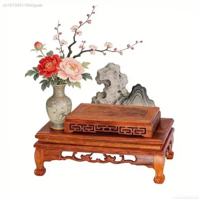 Socle de présentation solide en bois pour figurines, vases, bonsaïs, décoration de la maison et de mariage