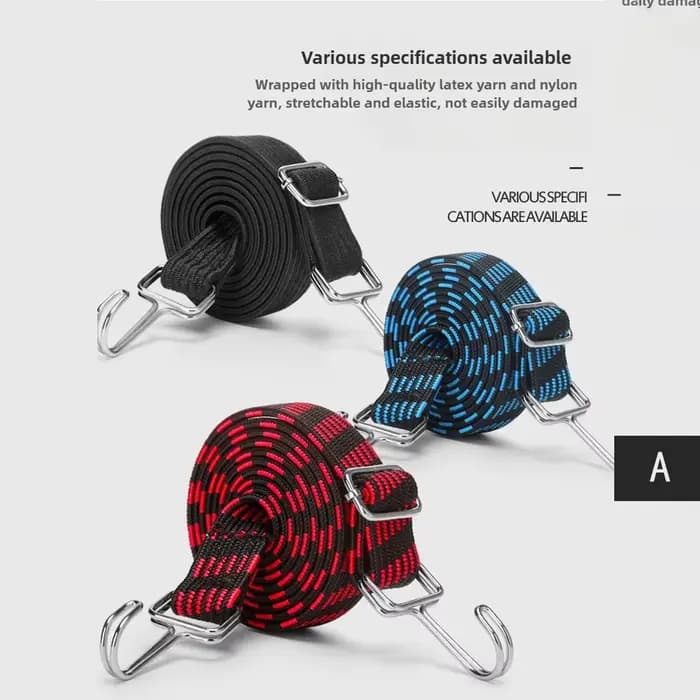 Crochets de corde de bagages en caoutchouc élastiques pour moto, attache de corde de vélo, sangle de porte-bagages automatique, crochet à bande fixe, accessoires de voiture