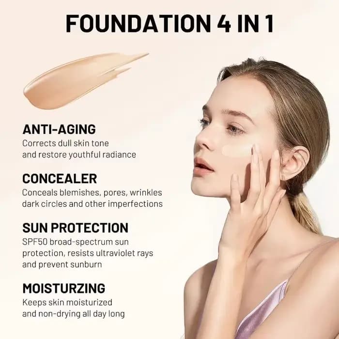 Fond de teint liquide hydratant 4 en 1
