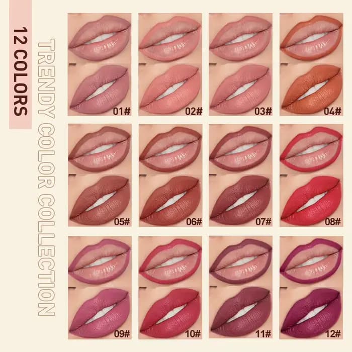 QIBEST mat nu rouge à lèvres stylo longue durée Lipliner crayon