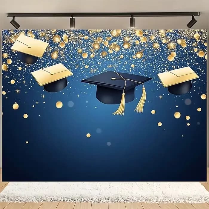 Le fond de projecteur avec un thème de classe de diplômé est parfait pour la photographie et les bannières de fête. Activités du festival