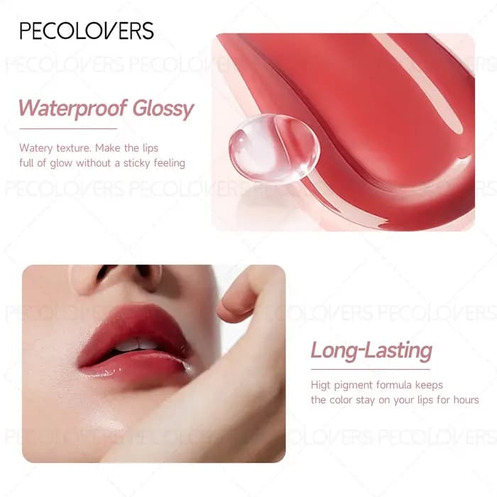 1PC Gloss à lèvres naturel nude haute brillance - Hydratant longue durée