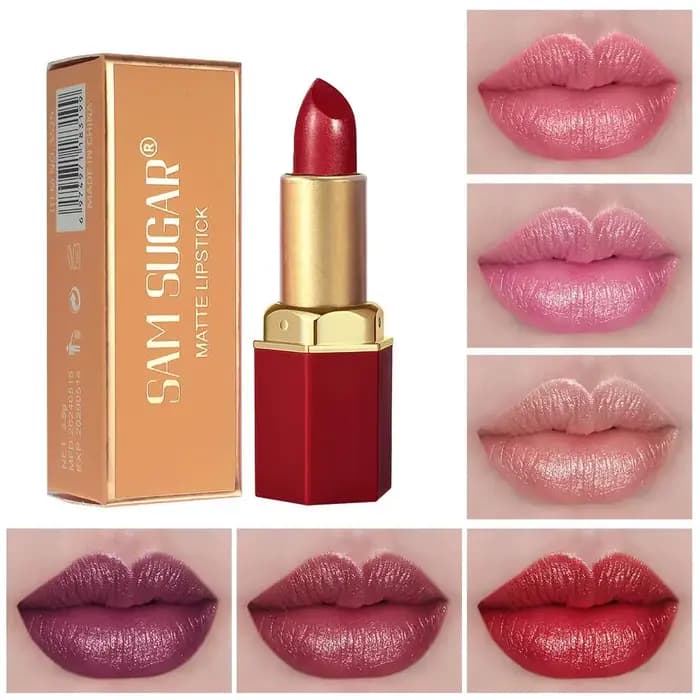 Rouge à lèvres barre d'or 6 couleurs