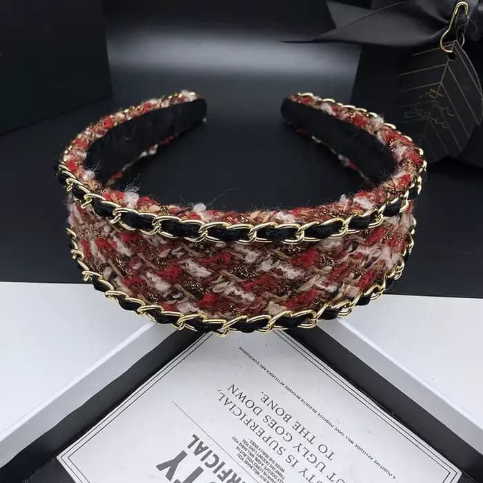 Serre-tête rouge de style européen et américain avec pinces à cheveux et bandeaux, coiffe haute pour femme, pour coiffure pressée et lavage du visage