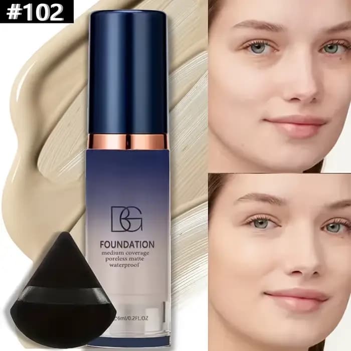 Ensemble de maquillage pour le visage 2 pièces, comprenant une bouteille de fond de teint tout-en-un